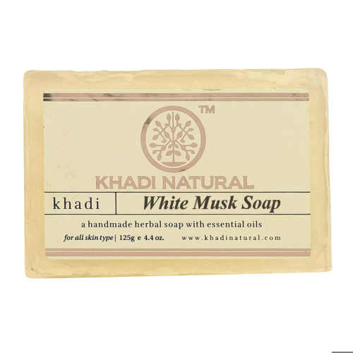 Мыло Белый Мускус, ручная работа (White Musk handmade soap), 125 гр Khadi Natural